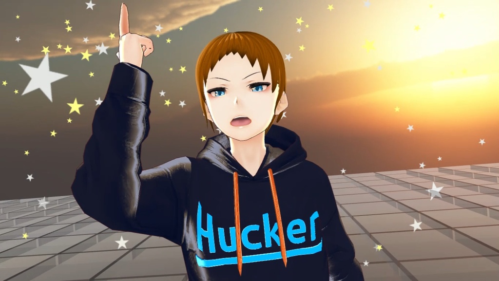 【VRM・MMD】ハッカーくん【オリジナル3Dモデル】