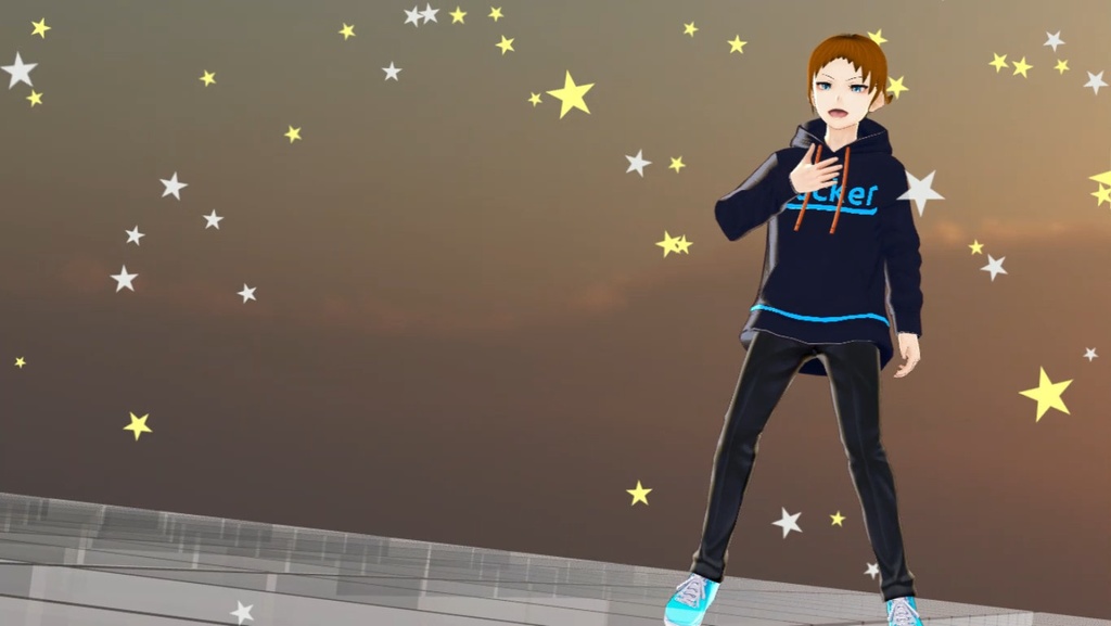 【VRM・MMD】ハッカーくん【オリジナル3Dモデル】