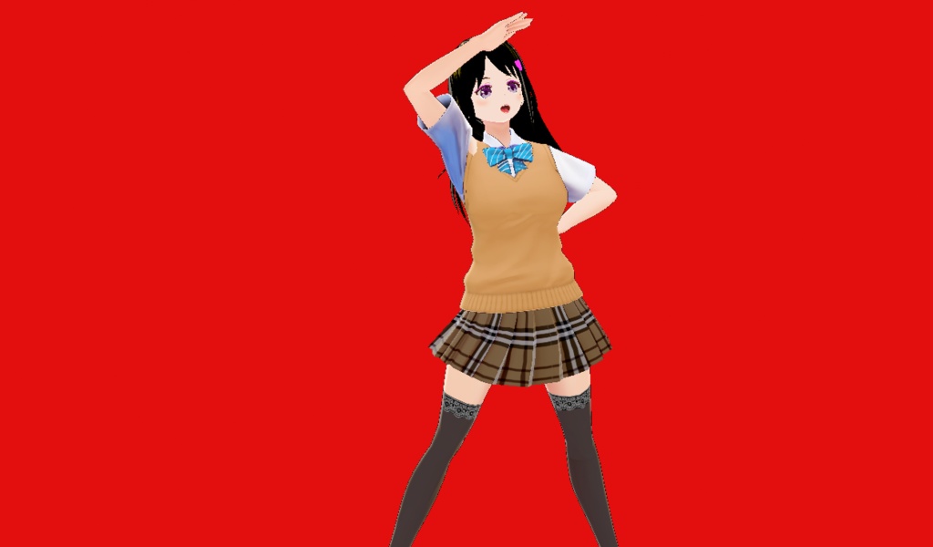 【VRM】アリサ(制服バージョン)【オリジナル3Dモデル】