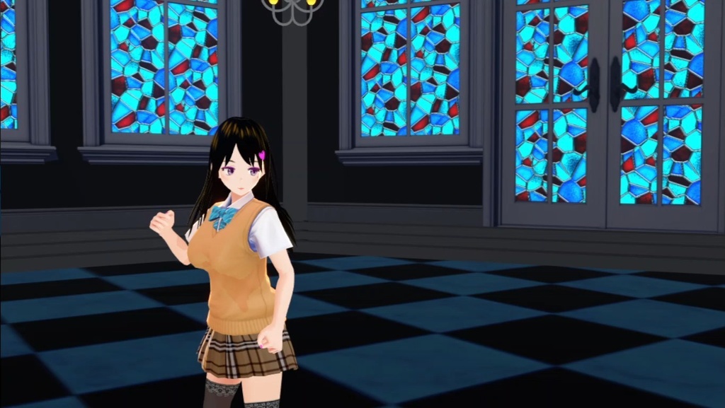 【MMD】アリサ(制服バージョン・服消しモーフ対応)【オリジナル3Dモデル】