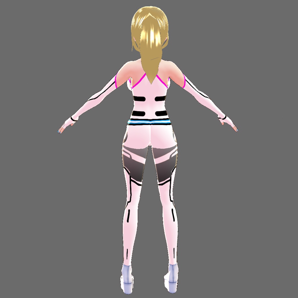 【無料・VRoid用素材】オリジナルデザインバトルスーツ