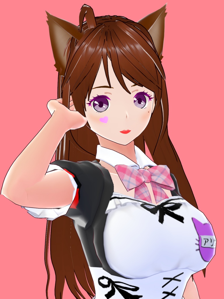 【VRoid】アリサ(メイド服バージョン)【オリジナル3Dモデル】