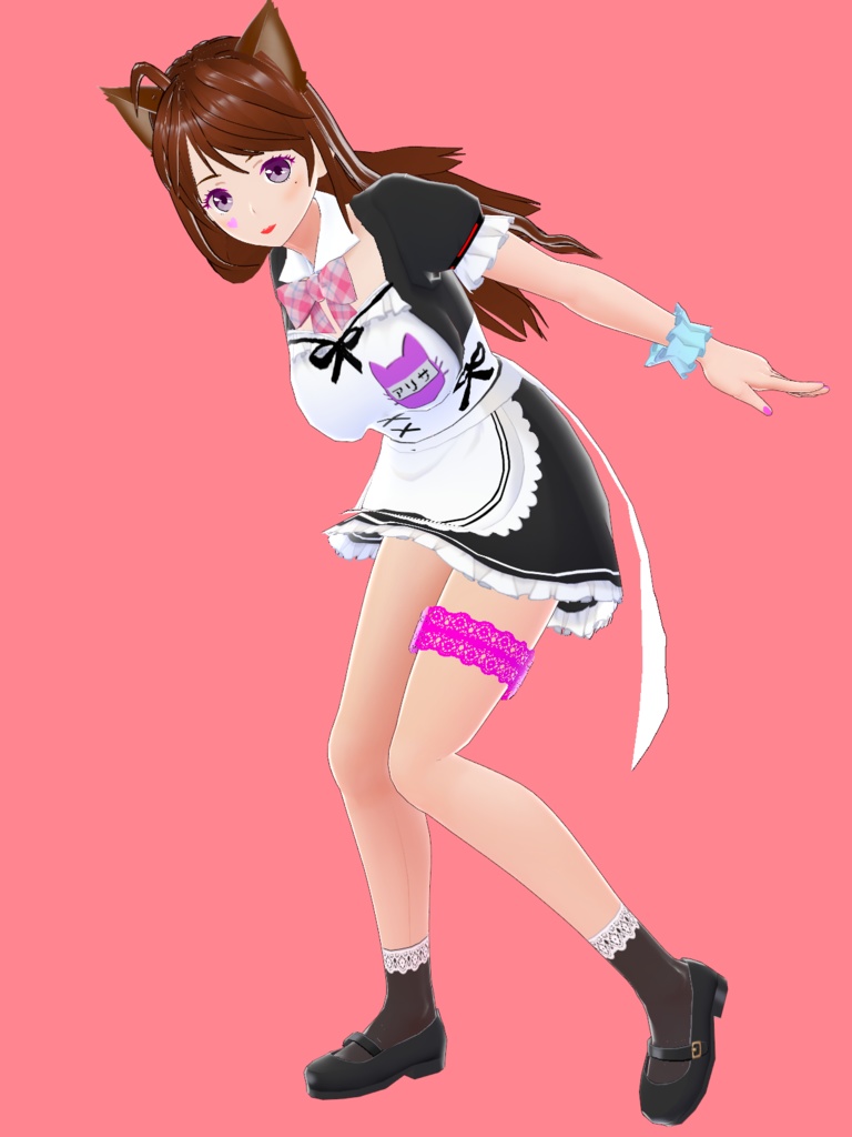 【VRoid】アリサ(メイド服バージョン)【オリジナル3Dモデル】