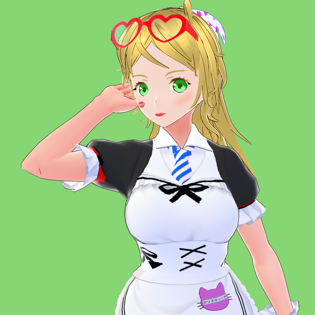 【VRoid】クリスティーナ(メイド服バージョン)【オリジナル3Dモデル】