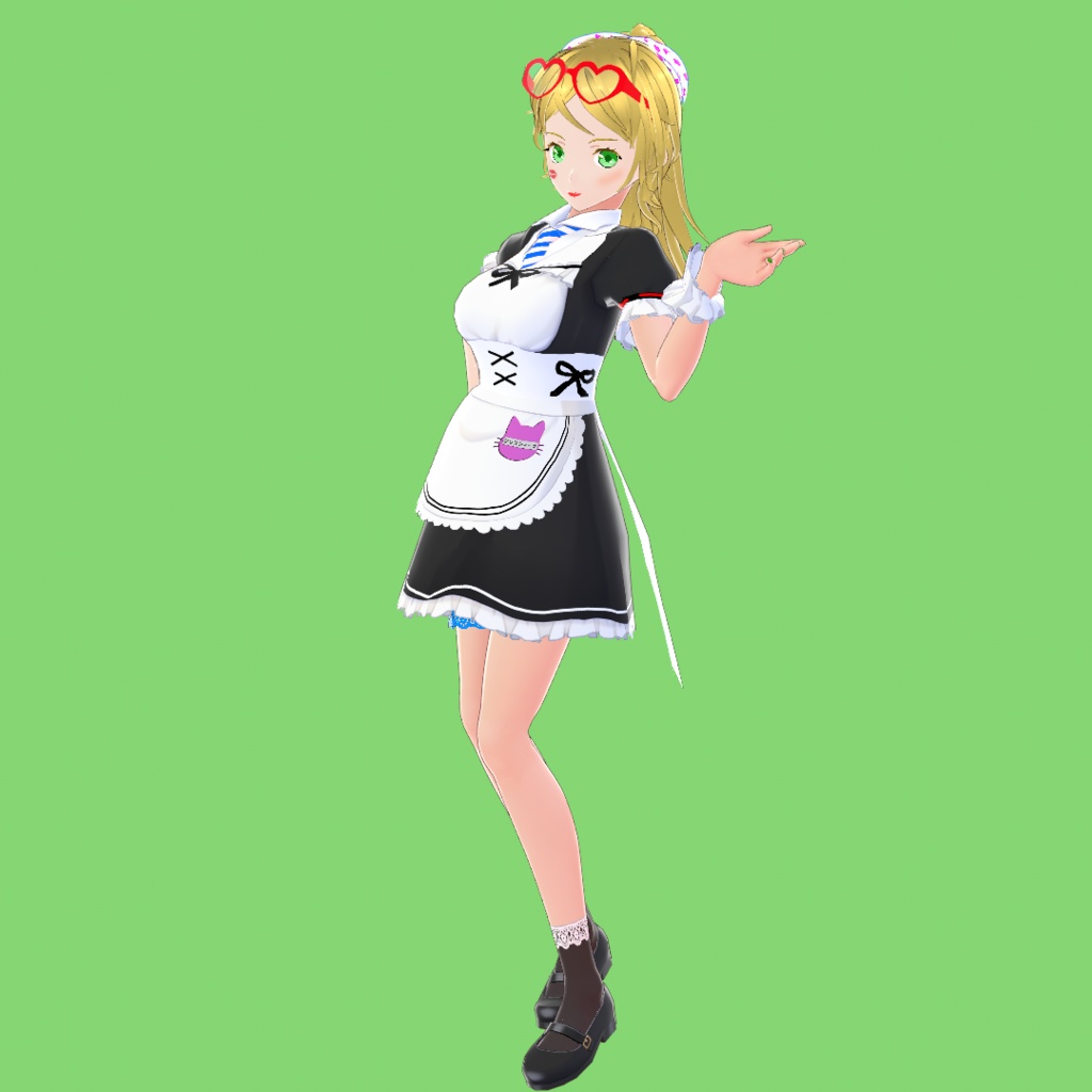 【VRoid】クリスティーナ(メイド服バージョン)【オリジナル3Dモデル】