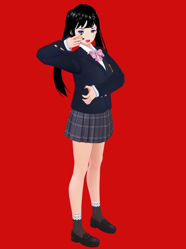 【VRoid】澪(制服バージョン)【オリジナル3Dモデル】