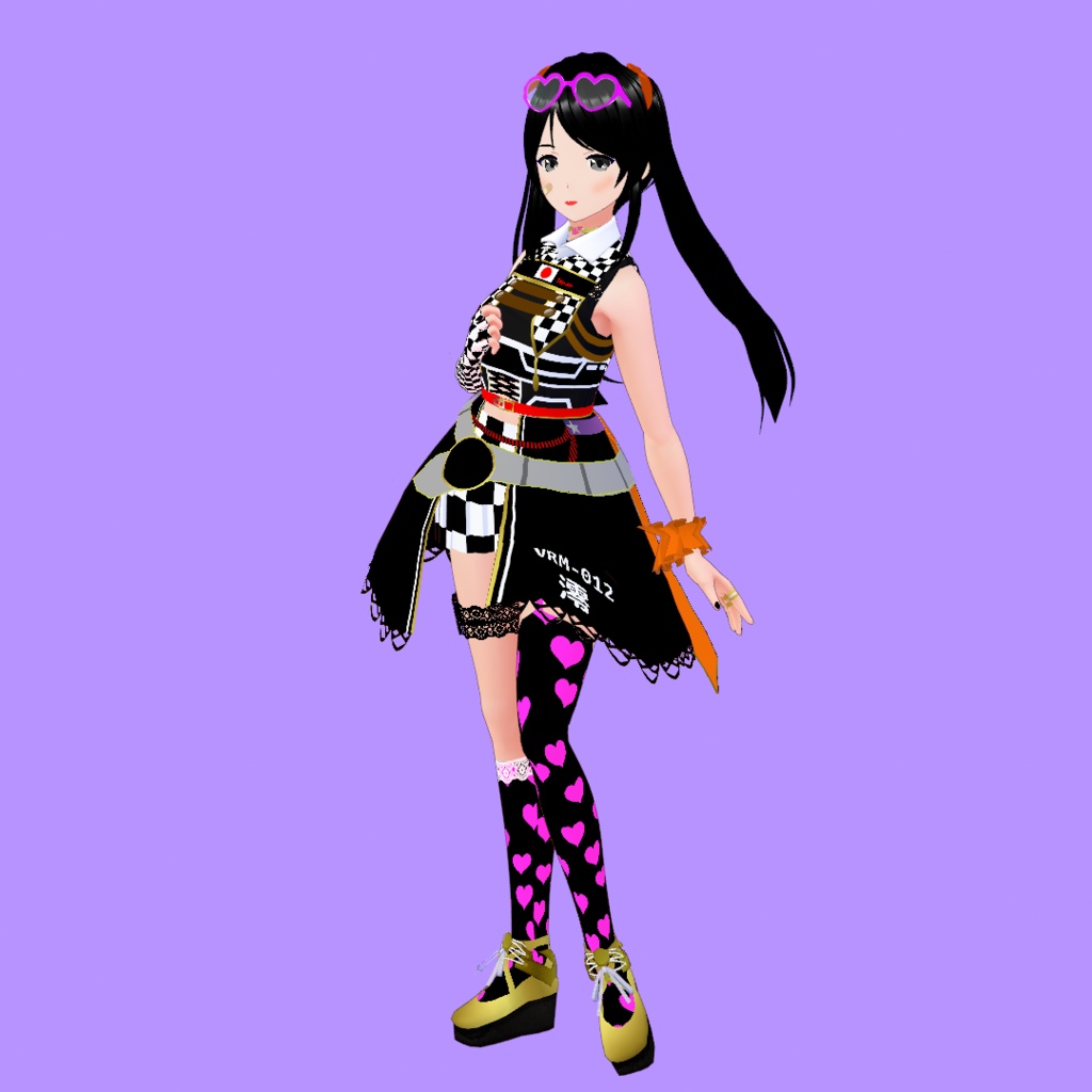 澪(黒騎士スタイル)【オリジナル3Dモデル(VRM)・VRoid用衣装同梱】