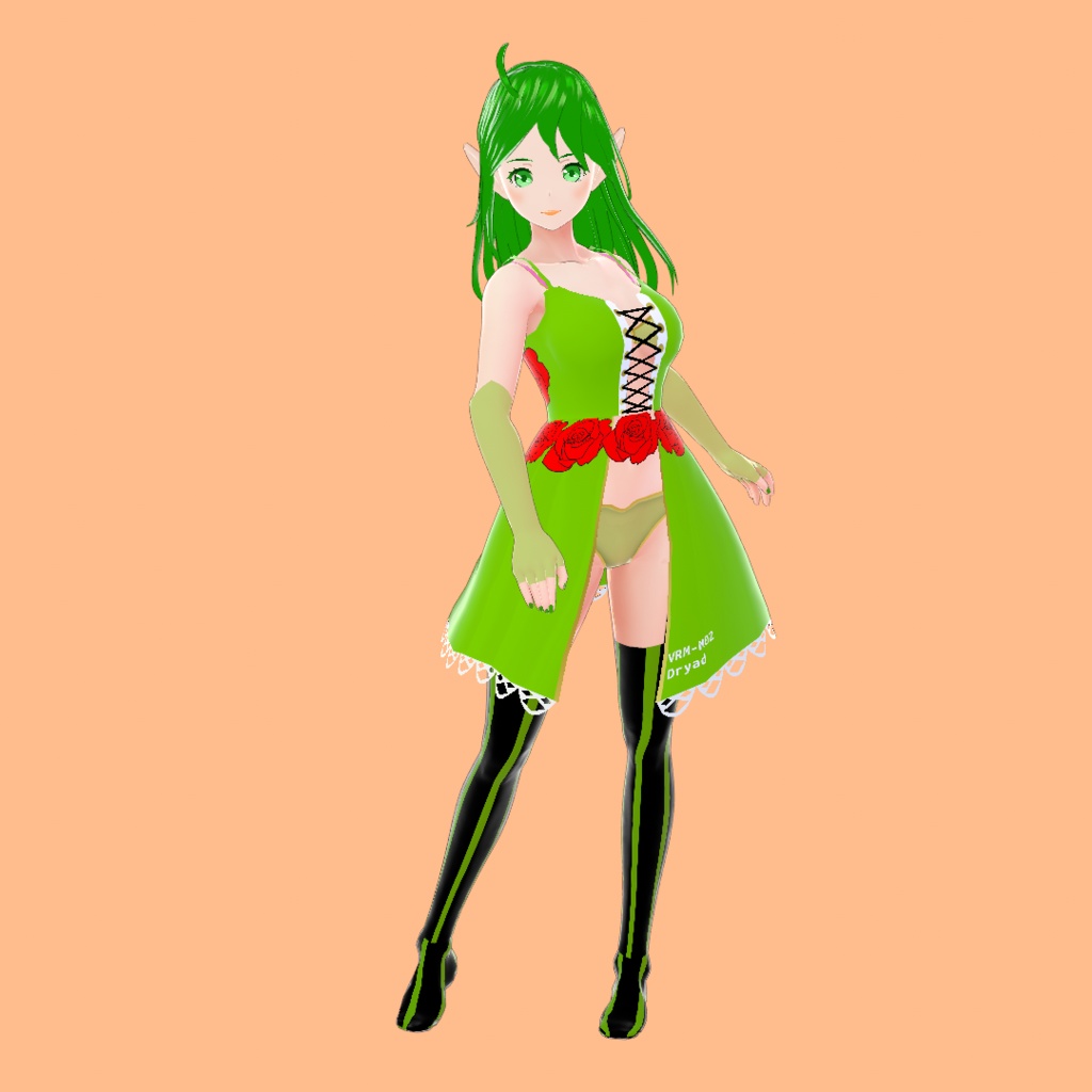 ドライアド(ニュースタイル)【オリジナル3Dモデル(VRM)+VRoid Studio用衣装テクスチャ付】