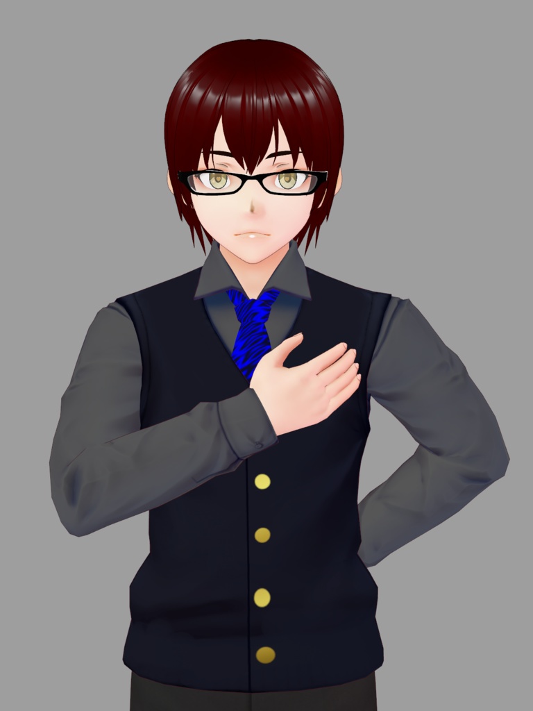 バーテンダー【オリジナル3Dモデル(VRM・MMD)】