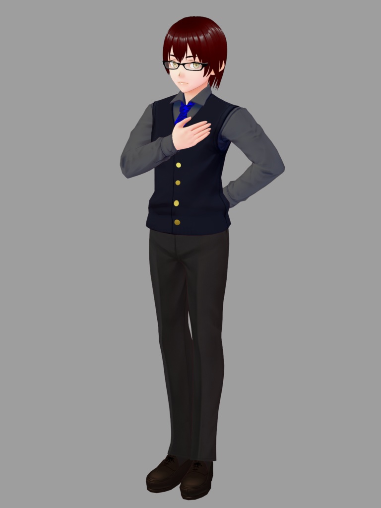 バーテンダー【オリジナル3Dモデル(VRM・MMD)】