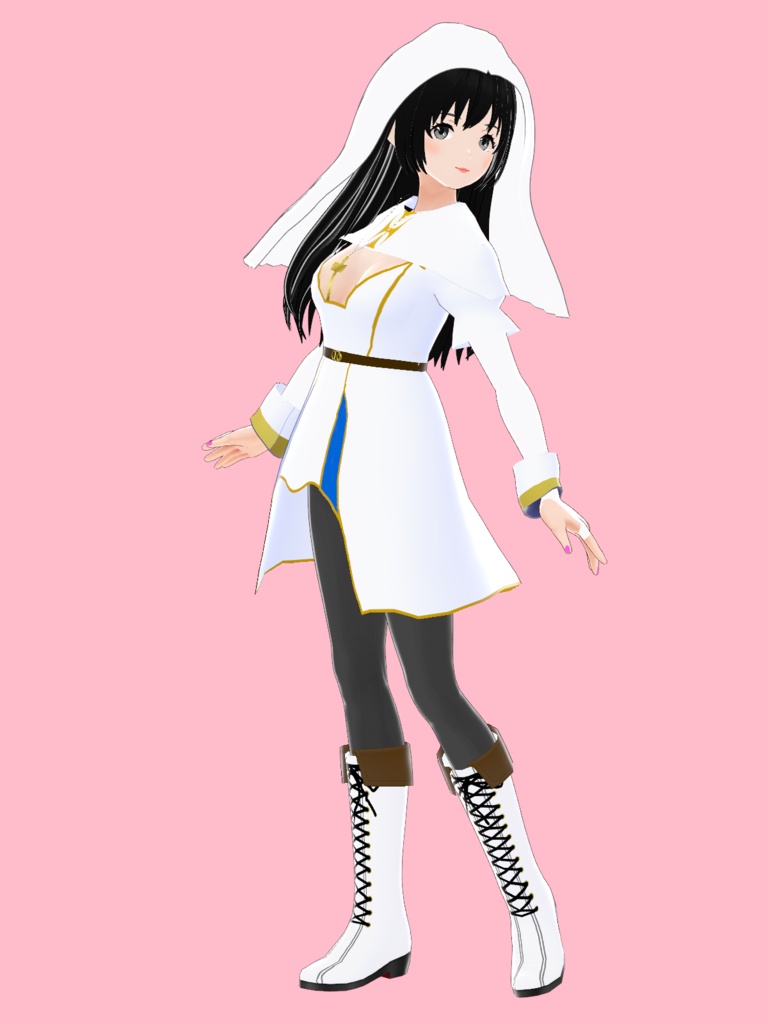 マリ V3【オリジナル3Dモデル(VRM)+VRoid Studio用衣装テクスチャファイル付】