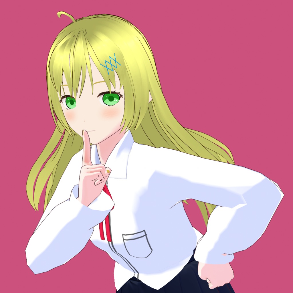 クリスティーナ V3【オリジナル3Dモデル(VRM・MMD)+VRoid Studio用衣装カスタムアイテム+VRoid Studio用ポーズファイル「秘密だよ」】