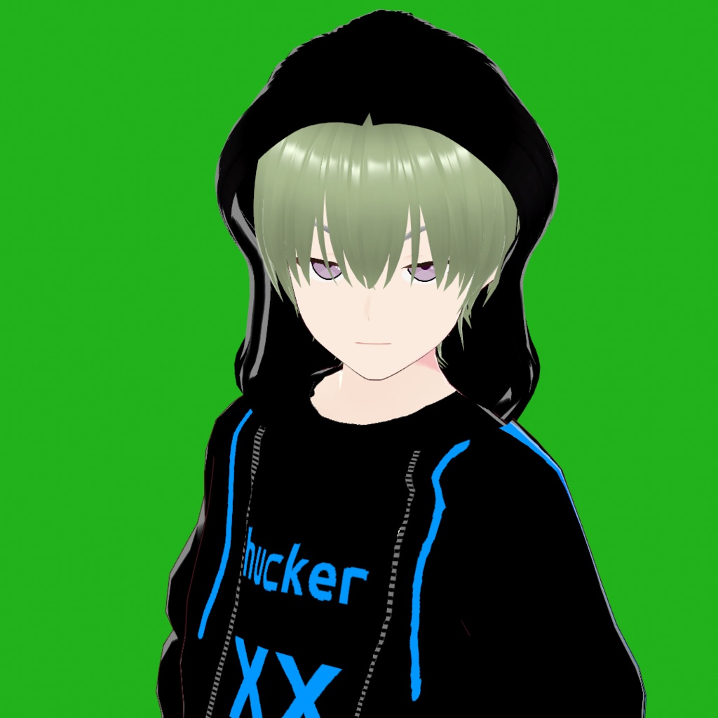 ハッカーXX【オリジナル3Dモデル(VRM ・MMD)+VRoid Studio用衣装カスタムアイテム】