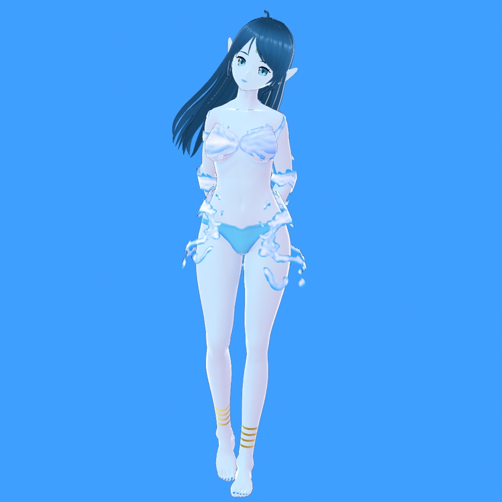 ウンディーネ V3【オリジナル3Dモデル(VRM・MMD)+VRoid Studio用衣装カスタムアイテム】