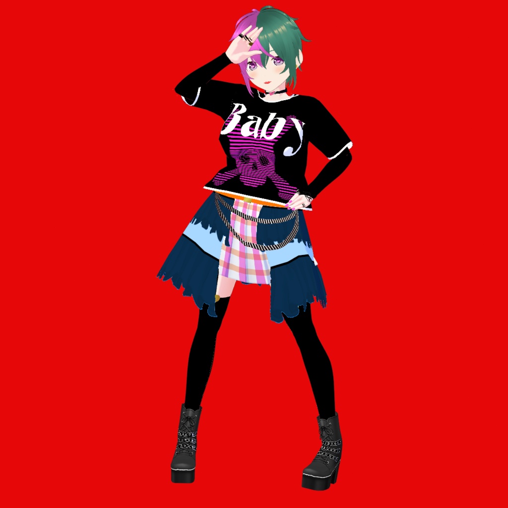 咲子(sakiko)【オリジナル3Dモデル(VRM)+VRoid Studio用衣装カスタムアイテム】