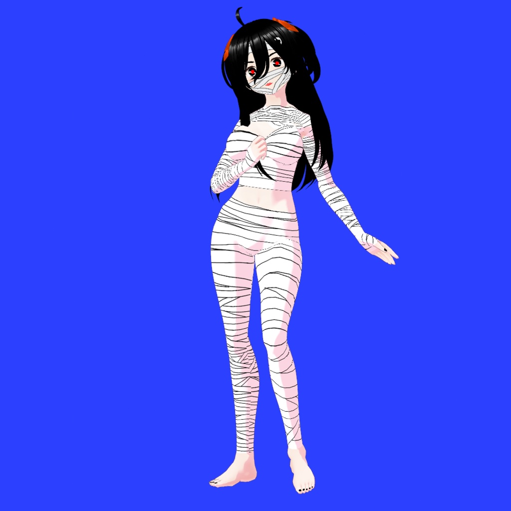 マミー V3【オリジナル3Dモデル(VRM)+VRoid Studio用衣装+カスタムポーズのセット】