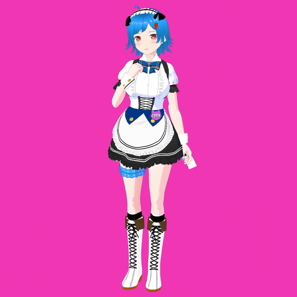 メイド V3【オリジナル3Dモデル(VRM)+VRoid Studio用衣装のセット】