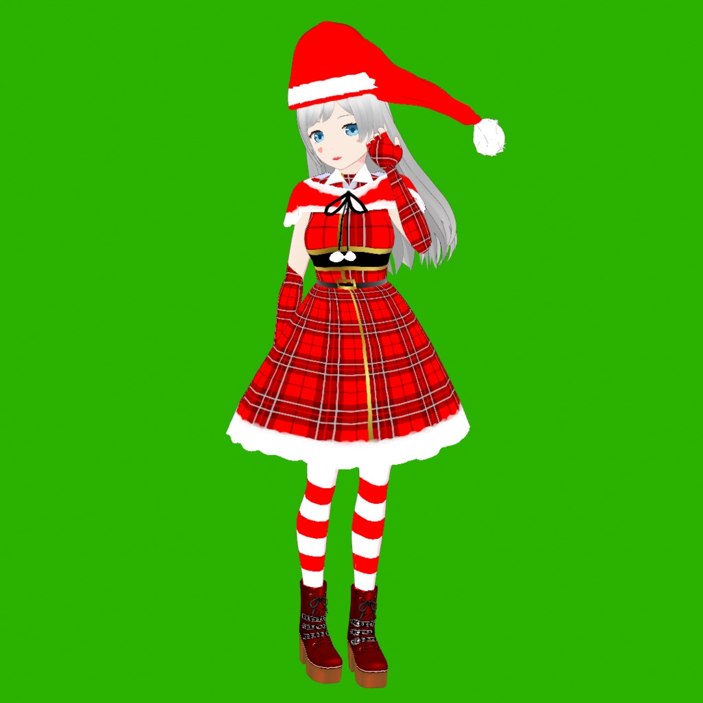 ソフィア(クリスマス2023バージョン)【オリジナル3Dモデル(VRM)+VRoid Studio用衣装カスタムアイテムのセット】