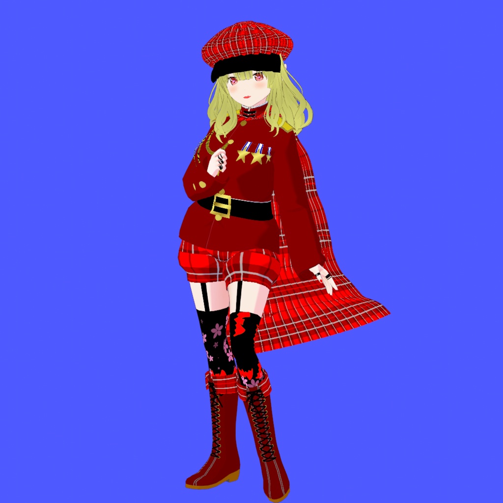 吸血姫ヴィクトリア【オリジナル3Dモデル(VRM)+VRoid Studio用衣装カスタムアイテムのセット】