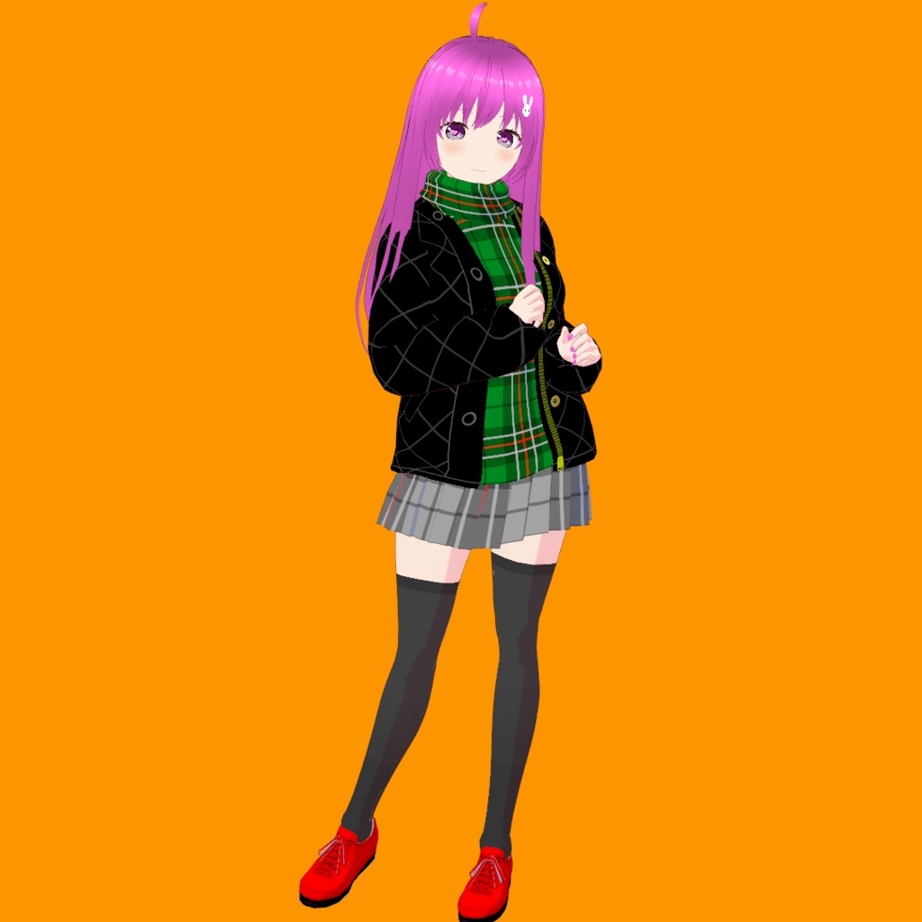 紬 V3(Winter 2024)【無料・オリジナル3Dモデル(VRM)+VRoid Studio用衣装カスタムアイテムのセット】