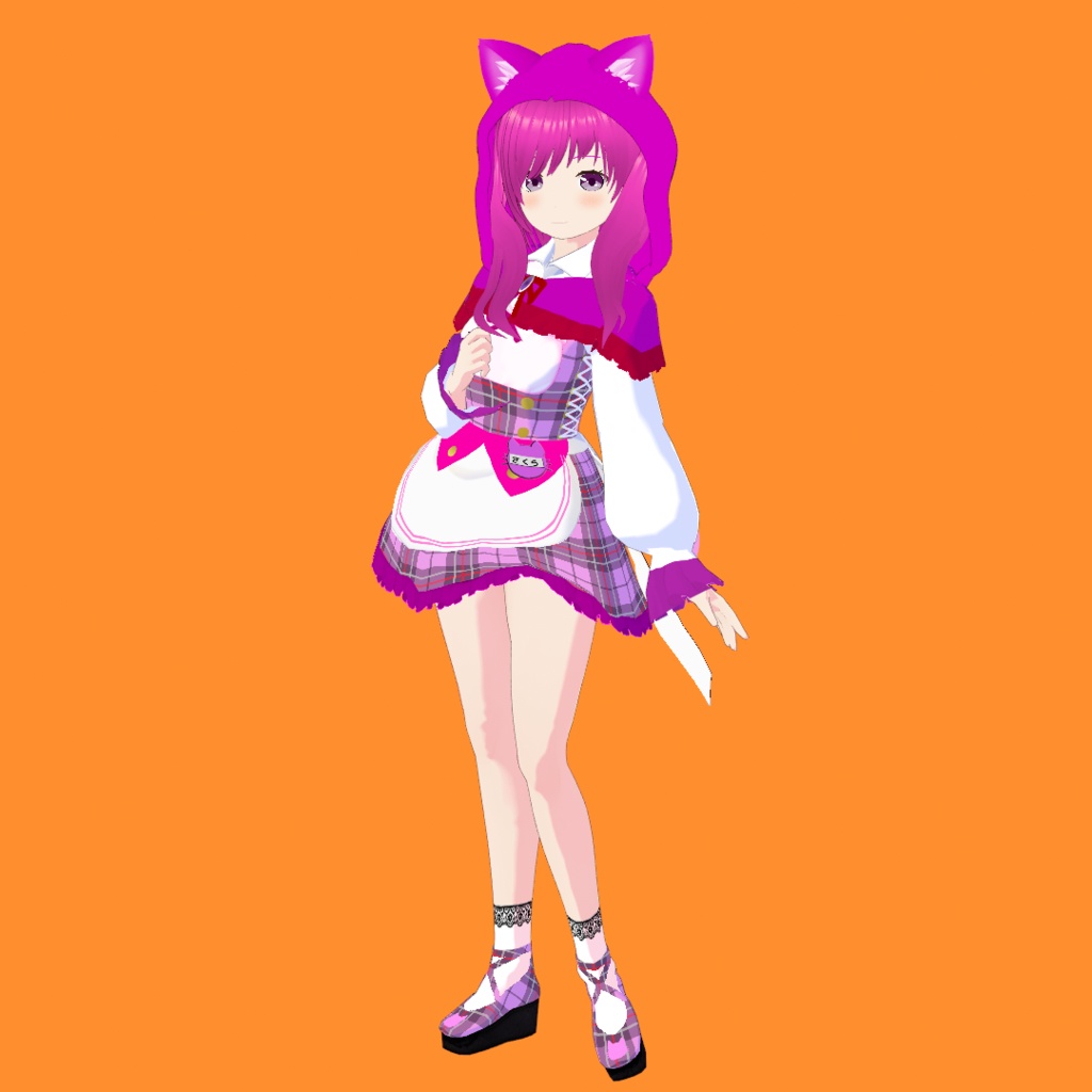 さくら V2【オリジナル3Dモデル(VRM・MMD)+VRoid Studio用衣装カスタムアイテム】