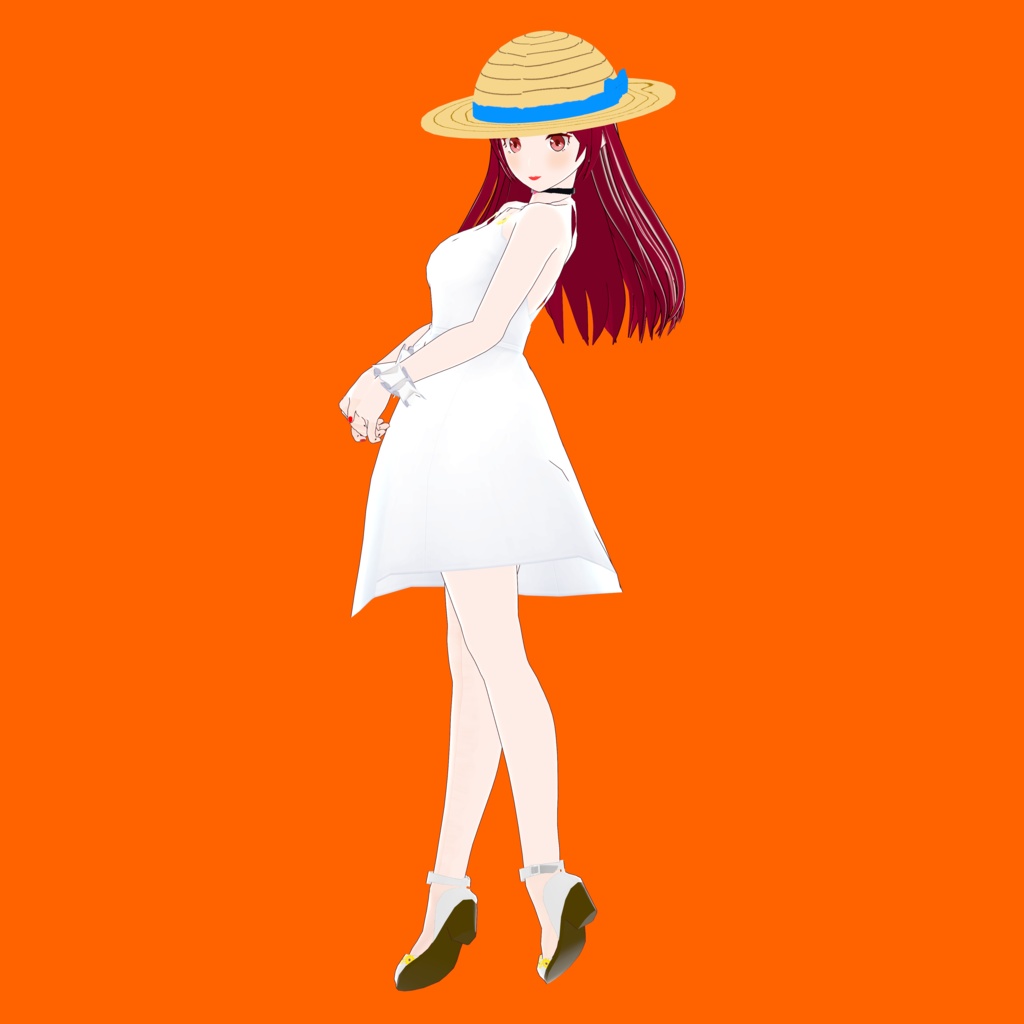 夏美(summer2024)【オリジナル3Dモデル(VRM)+VRoid Studio用衣装カスタムアイテム+Blender用アイテムプロジェクトファイル】