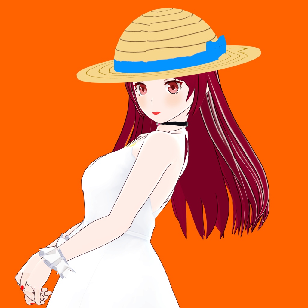 夏美（summer2024）【オリジナル3Dモデル（VRM）+VRoid Studio用衣装カスタムアイテム+Blender用アイテムプロジェクトファイル】