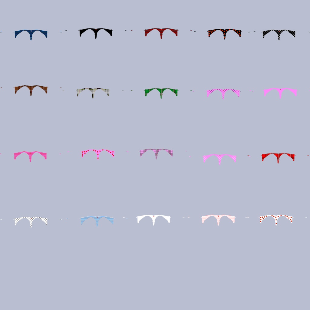 Underwear for Vroid【無料サンプルあり・VRoid Studio用衣装カスタムアイテム+44種のテクスチャのセット】