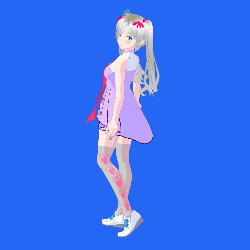 ソフィア V4【オリジナル3Dモデル(VRM)+VRoid Studio用VRoidファイル+VRoid Studio用衣装カスタムアイテムのセット】