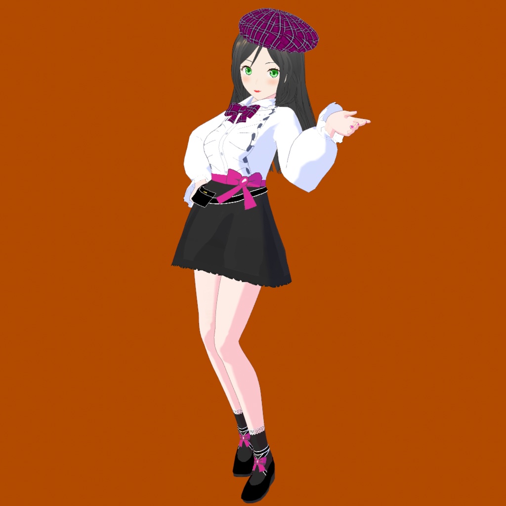 冒険者ギルドの受付嬢A【オリジナル3Dモデル(VRM)+VRoidファイル+VRoid Studio用衣装カスタムアイテムのセット】