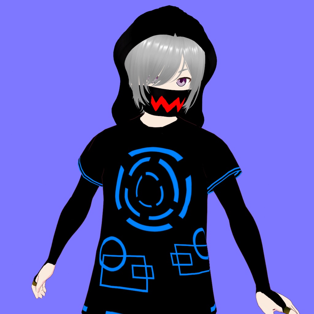 ウィザード V2【オリジナル3Dモデル(VRM)+VRoidファイル+VRoid Studio用衣装カスタムアイテムのセット】