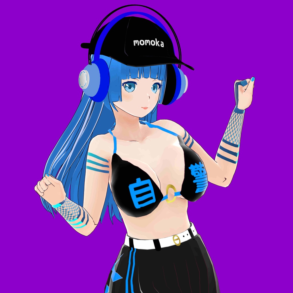 桃香 V4【オリジナル3Dモデル(VRM)+VRoidファイル+VRoid Studio用衣装カスタムアイテム+blendファイル】