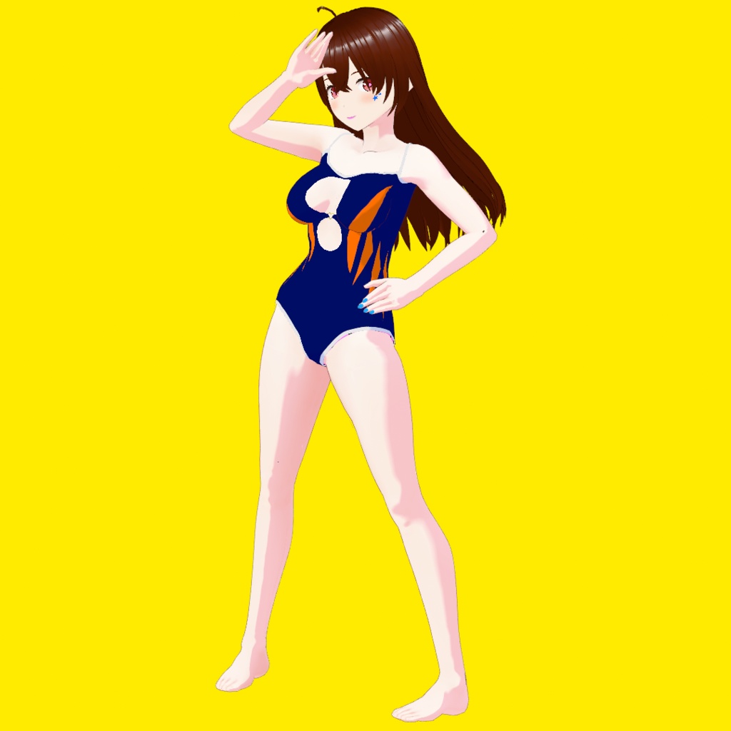 スポーティー水着【VRoid Studio用衣装カスタムアイテム+XWearのセット】