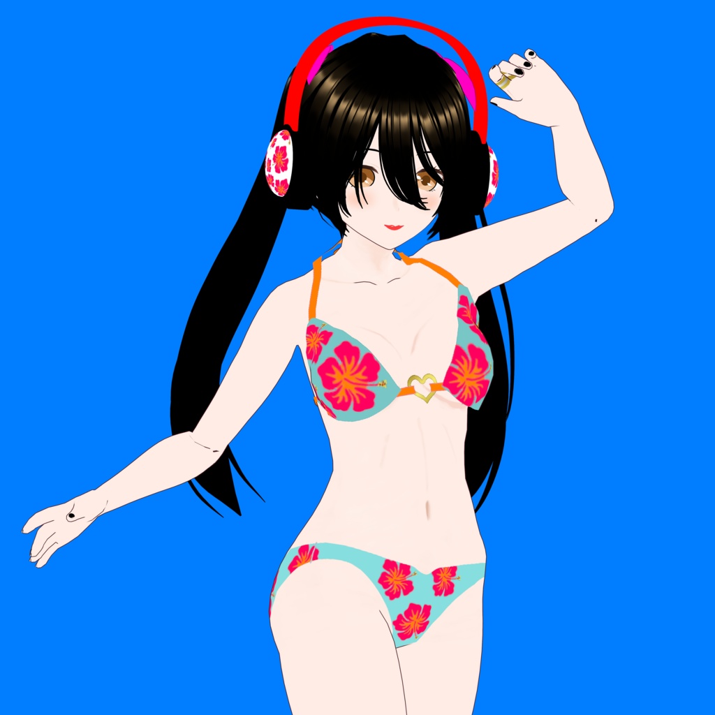 澪 V4【オリジナル3Dモデル(VRM) + VRoidファイル + VRoid Studio用衣装カスタムアイテム + blendファイルのセット】
