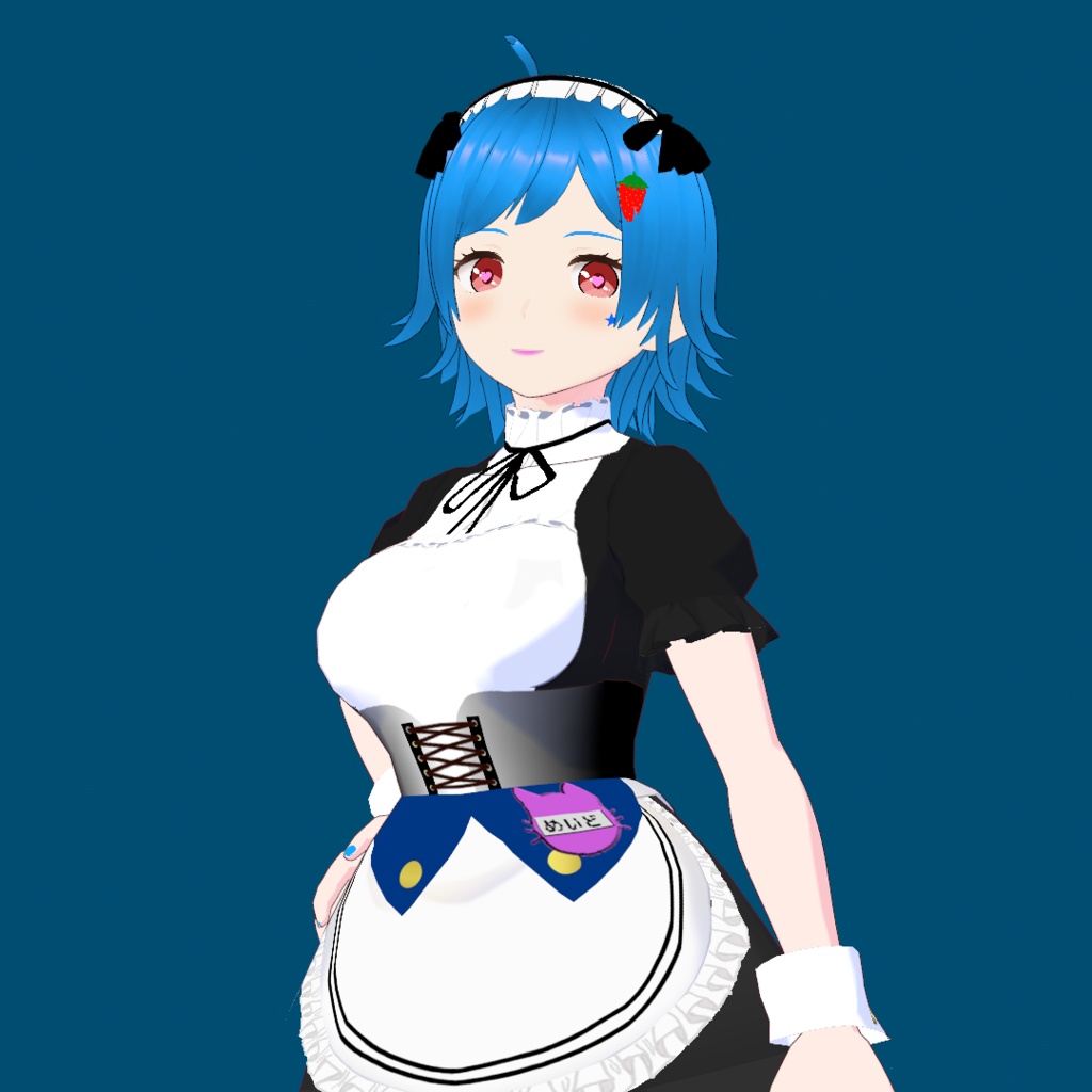 メイド V4【オリジナル3Dモデル(VRM) + VRoidファイル + VRoid Studio用衣装ファイルのセット】