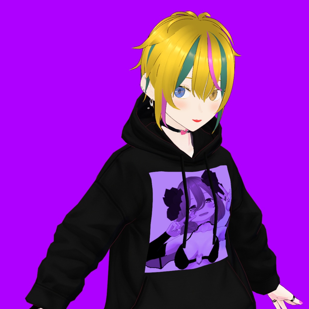 咲子（さきこ） V2【オリジナル3Dモデル(VRM) + VRoidファイル + VRoid衣装カスタムアイテムのセット】