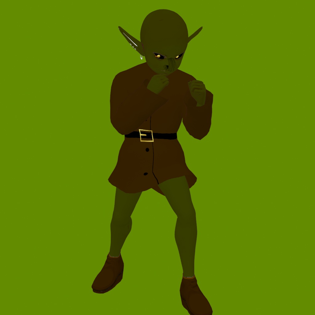 ゴブリン V3【オリジナル3Dモデル(VRM) + VRoidファイル + VRoid Studio用衣装カスタムアイテムのセット】