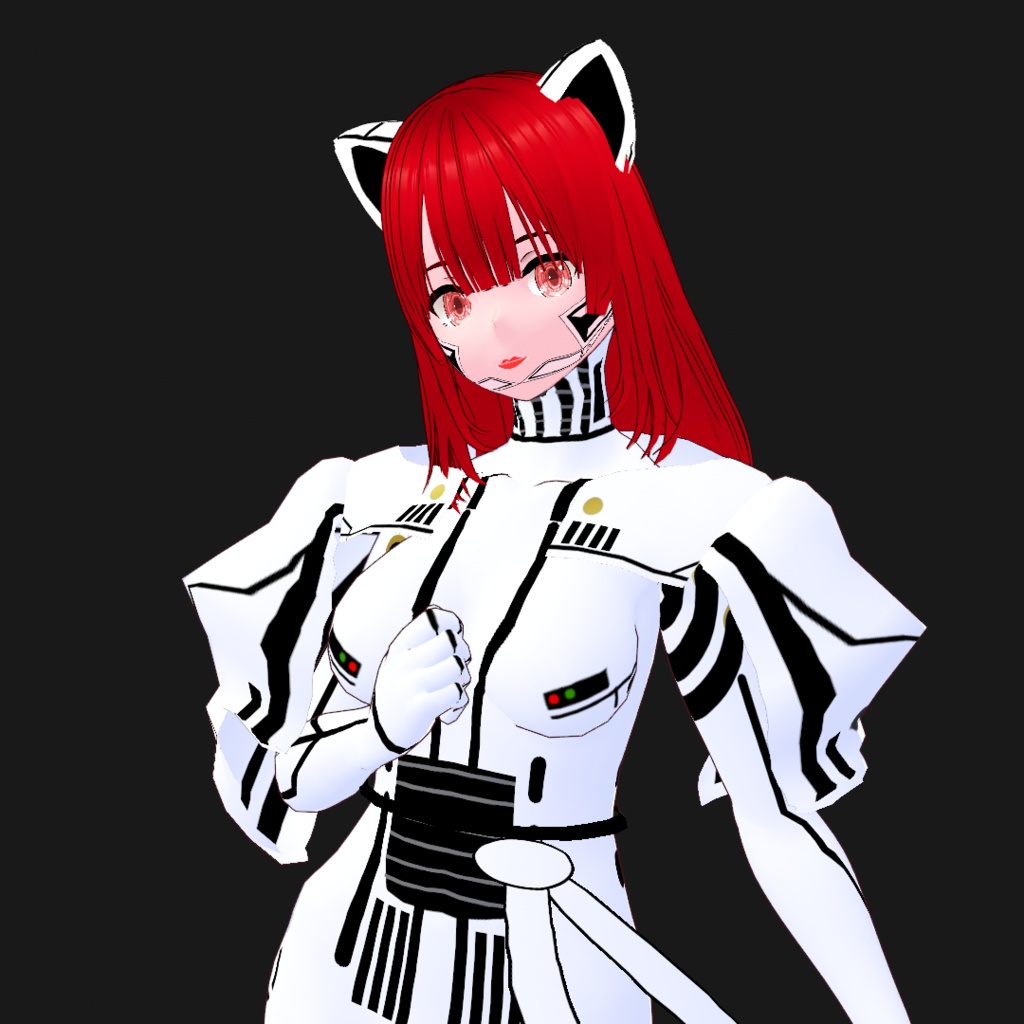 あかり【オリジナル3Dモデル(VRM)+VRoidファイル+VRoid Studio用衣装カスタムアイテムのセット】