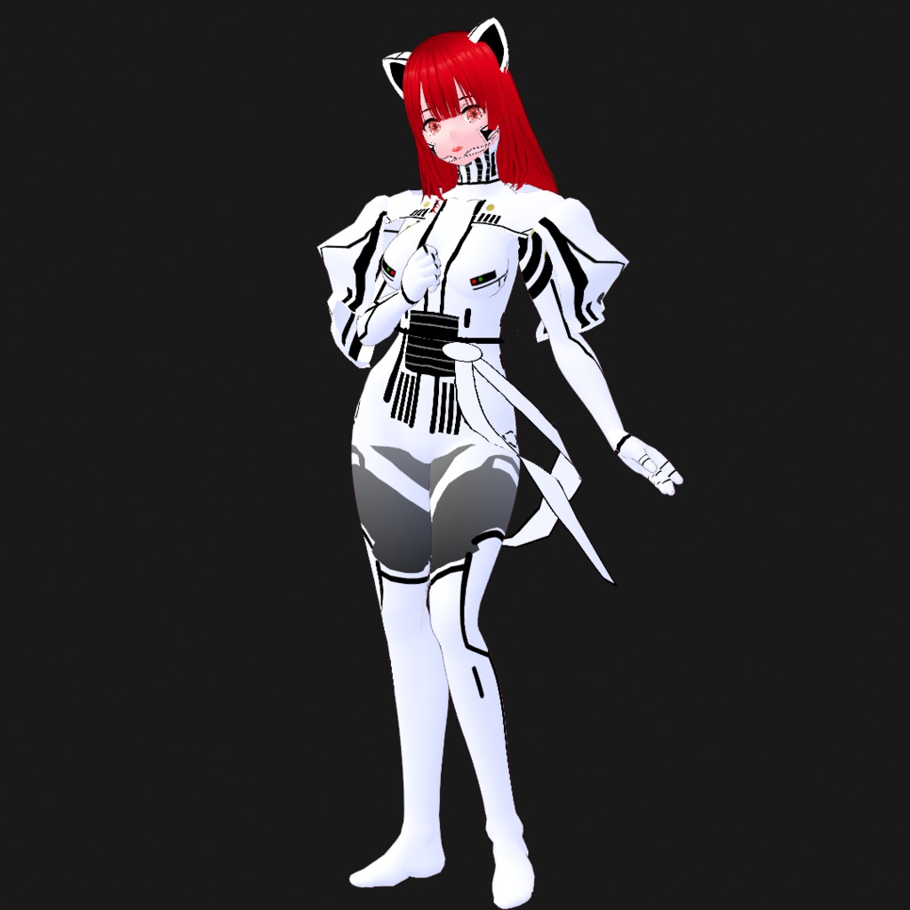 あかり【オリジナル3Dモデル(VRM)+VRoidファイル+VRoid Studio用衣装カスタムアイテムのセット】