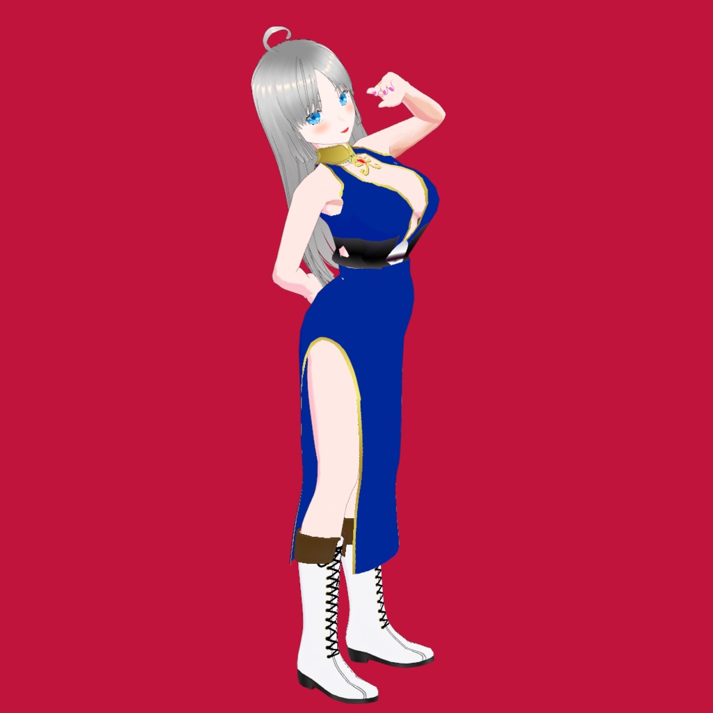 蒼き魔女【オリジナル3Dモデル(VRM)+VRoidファイル+VRoid Studio用衣装カスタムアイテムのセット】