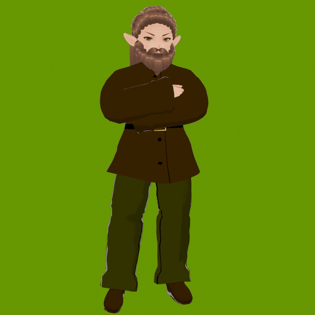 ドワーフ【3Dモデル+VRoidファイル+VRoid Studio用衣装カスタムアイテムのセット】