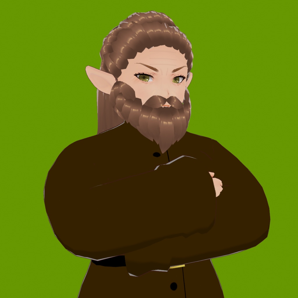 ドワーフ【3Dモデル+VRoidファイル+VRoid Studio用衣装カスタムアイテムのセット】