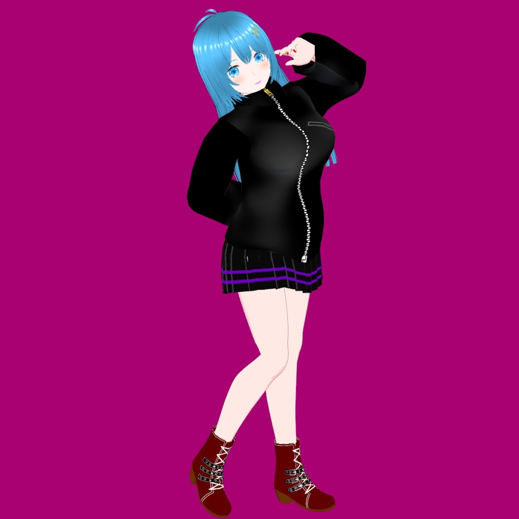 由香 V2【オリジナルVRMモデル+VRoidファイル+VRoid Studio用衣装カスタムアイテムのセット】