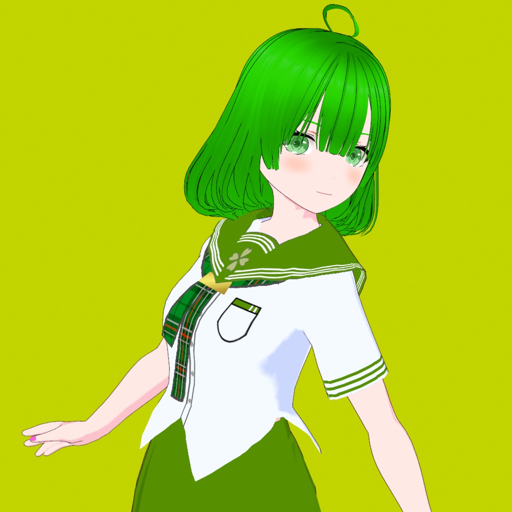 わかば【オリジナルVRMモデル+VRoidファイル+VRoid Studio用衣装カスタムアイテムのセット】