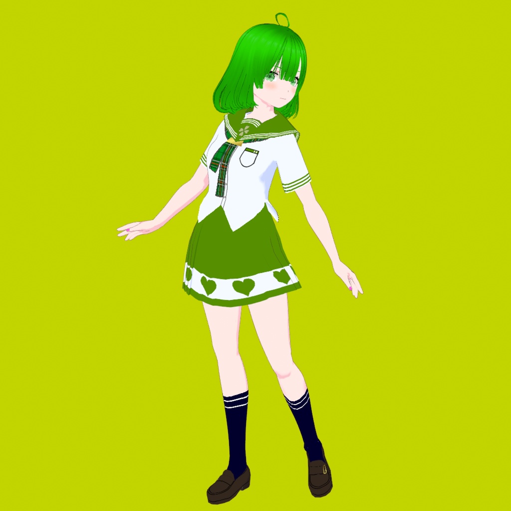 わかば【オリジナルVRMモデル+VRoidファイル+VRoid Studio用衣装カスタムアイテムのセット】