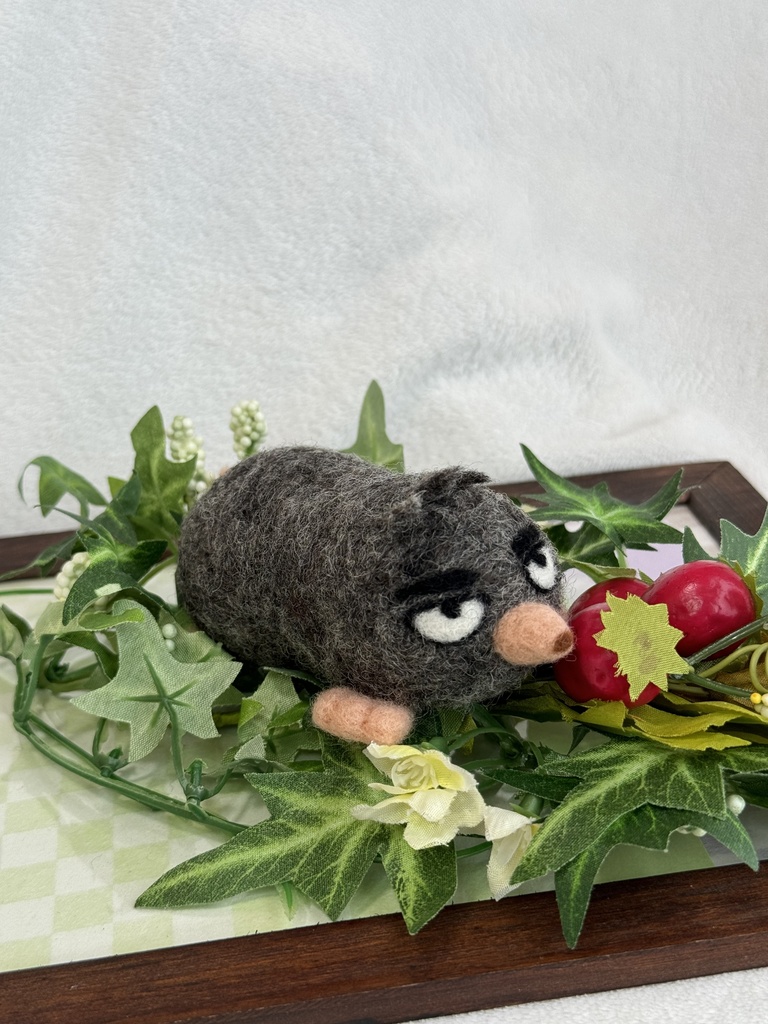 寝そべっているモグミ_1号