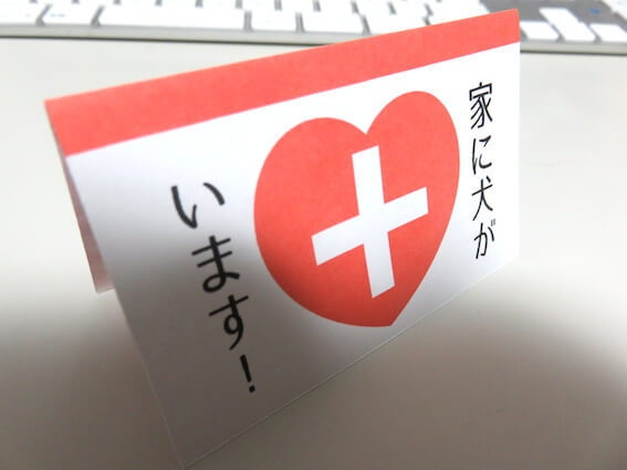 ペット用緊急時連絡用カード