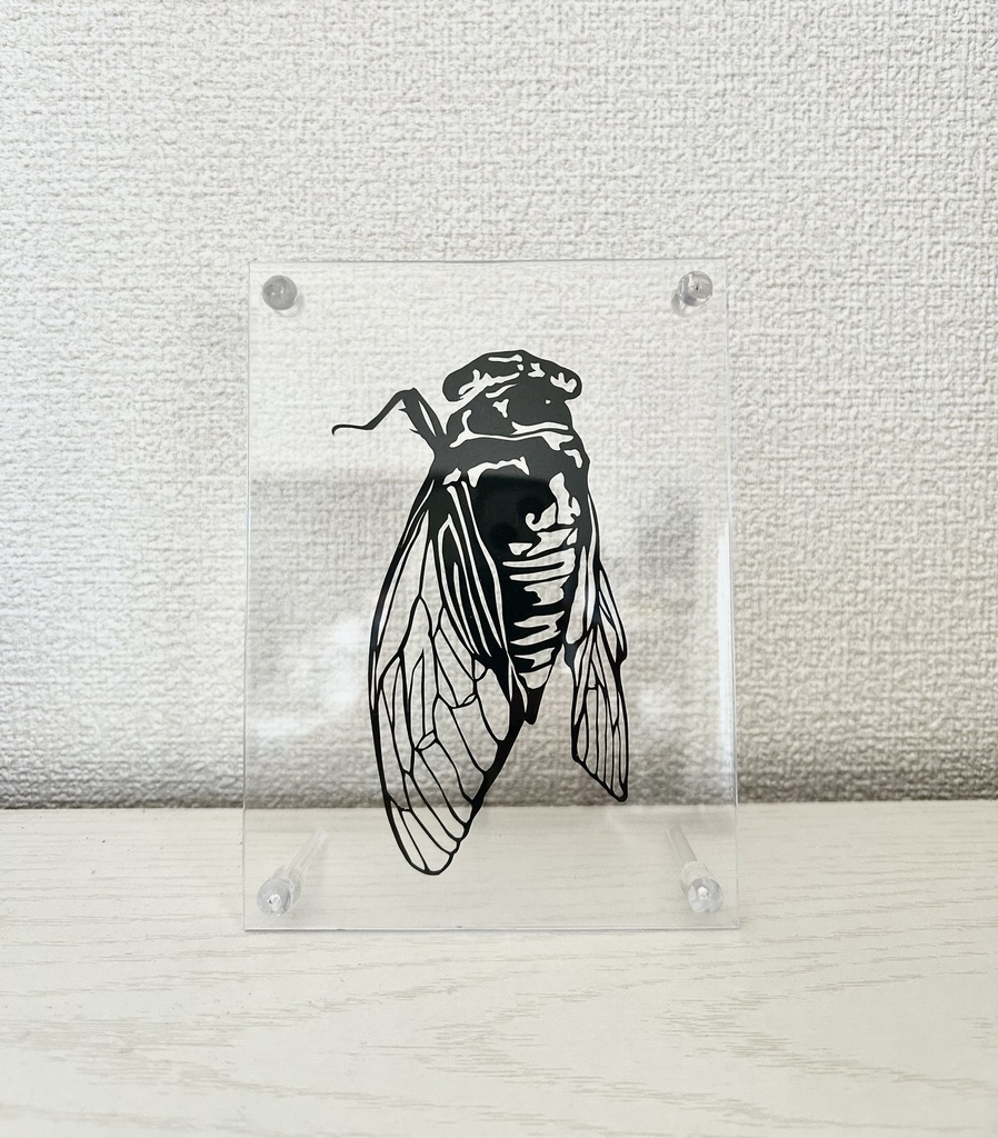 蝉時雨 切り絵