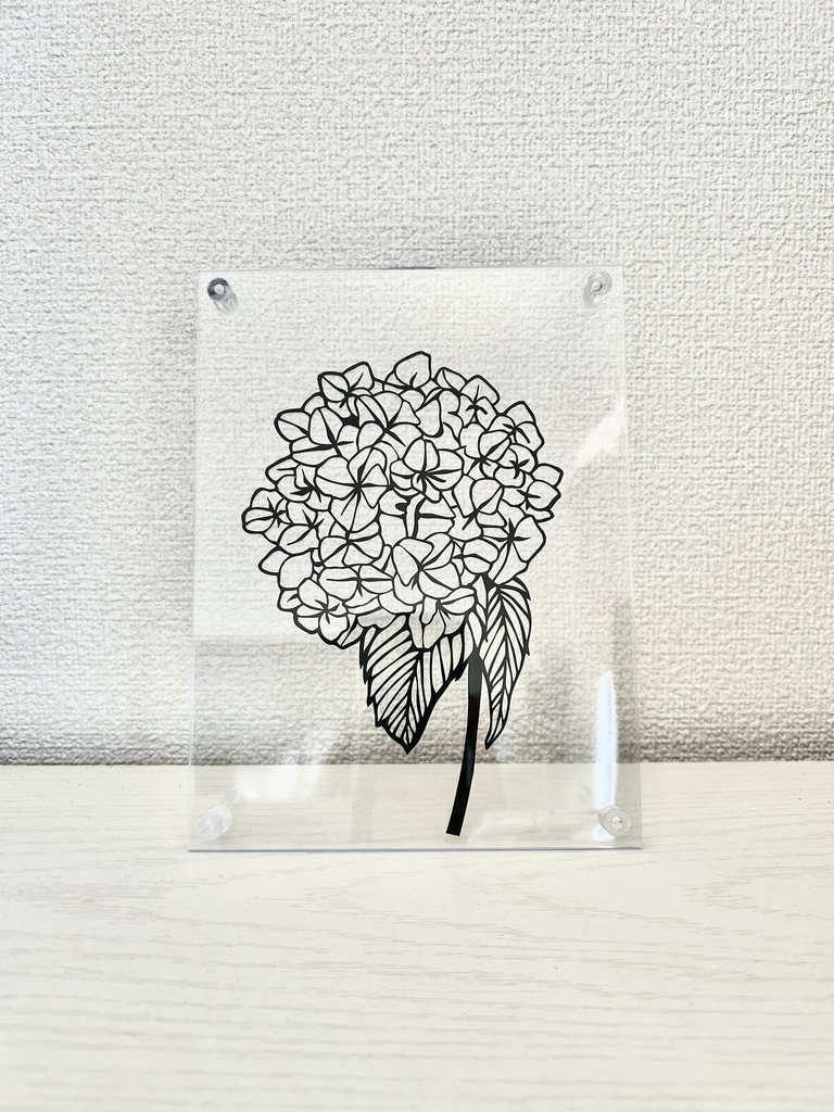 紫陽花 切り絵