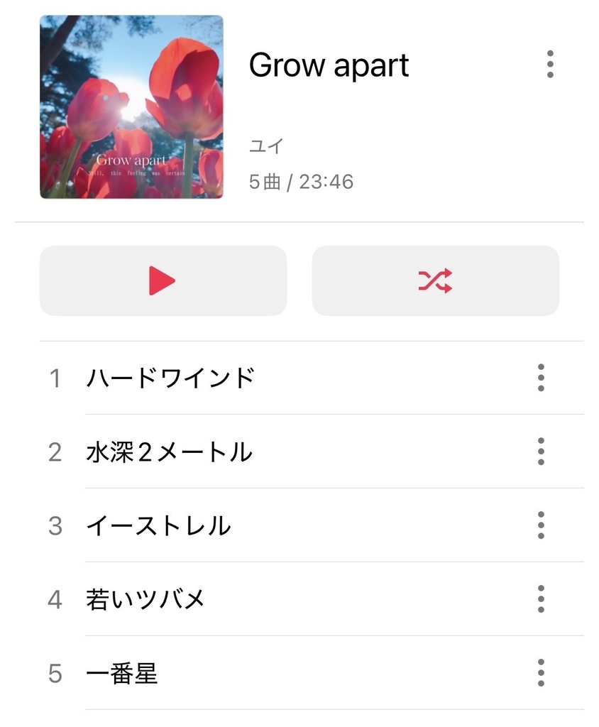 1st EP 『Grow apart 〜Still, this feeling was certain 〜』